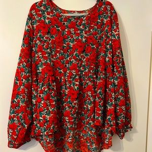 SHEIN hi-lo tulip blouse size 2XL